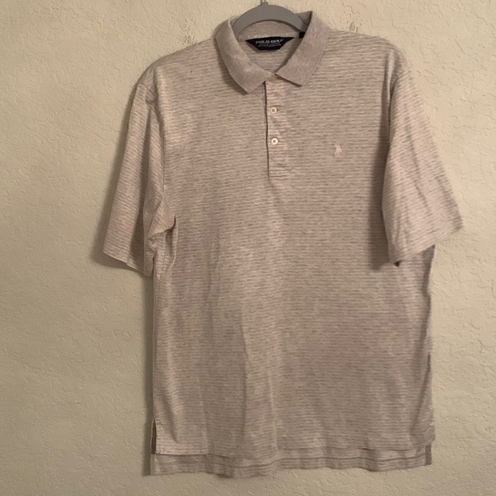 Polo Golf Ralph Lauren Cotton Stripped Short Sleeve Size M